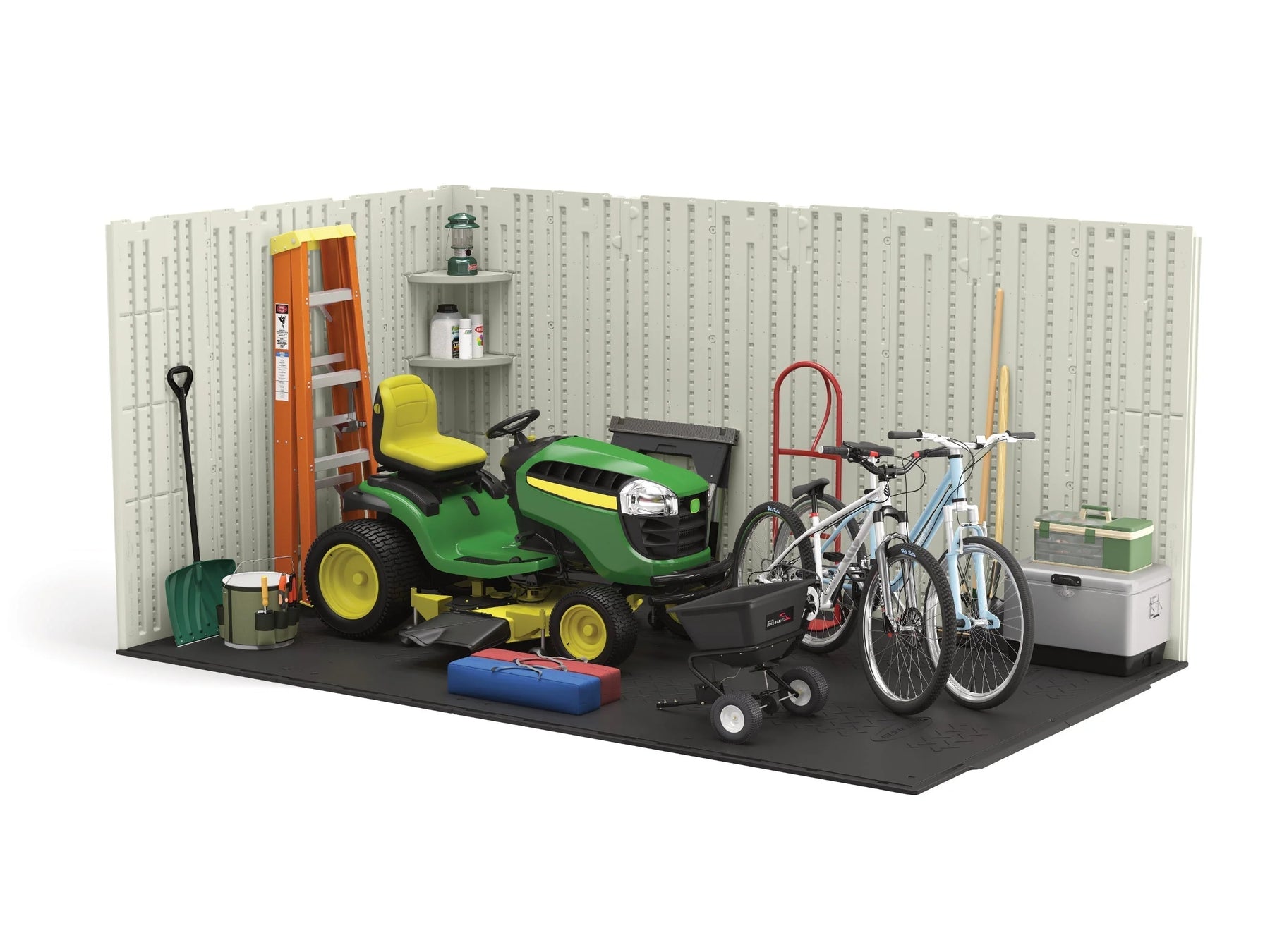 Suncast 8 x 10 ft. Metal and Resin Storage Shed, Vanilla - Product image 10