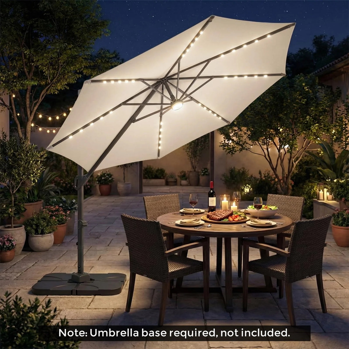 Tangkula 10ft Patio Umbrella 35 LED Lights Aluminum Pole 360 Degree Rotation - Product image 9