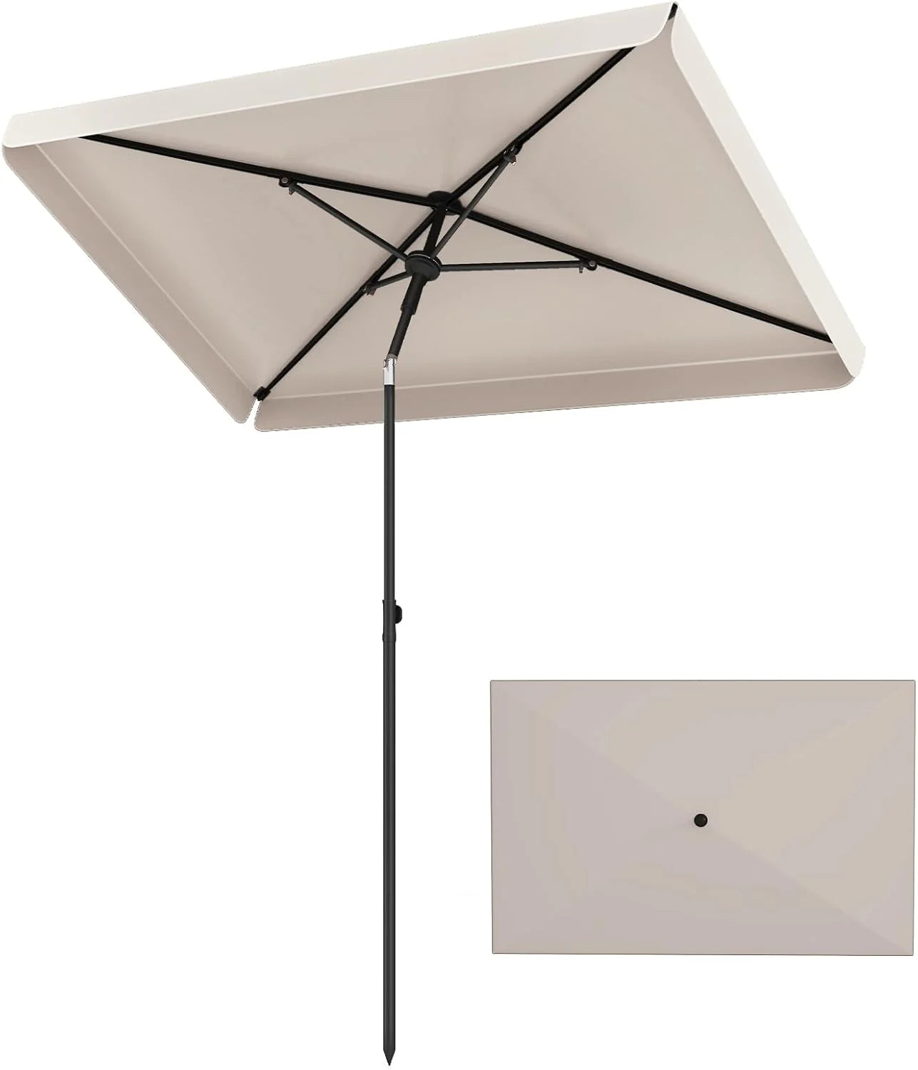 Tangkula 6.5 x 4.3 FT Rectangular Patio Umbrella - Product image 3