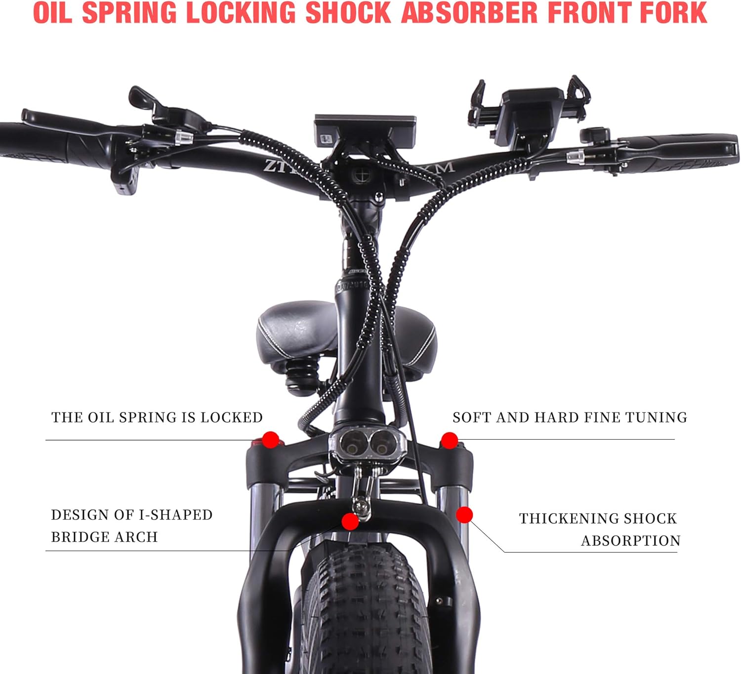 ride66 Electric Mountain Bike for Adult Men, 26 Inch 21Ah Shimano Lithium Battery 7 Speed, Men's Fat Bike Black XL -