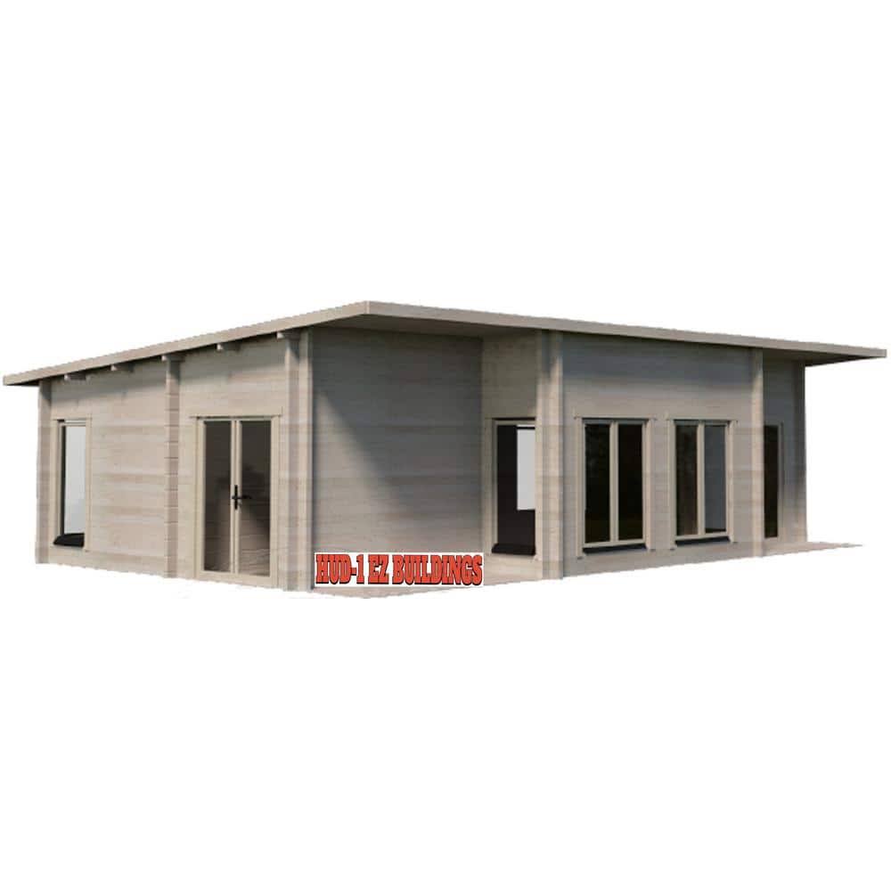 Norse 20 ft. x 32 ft. Log Cabin Pool Garden House D.I.Y. Building Kit - Product image 1