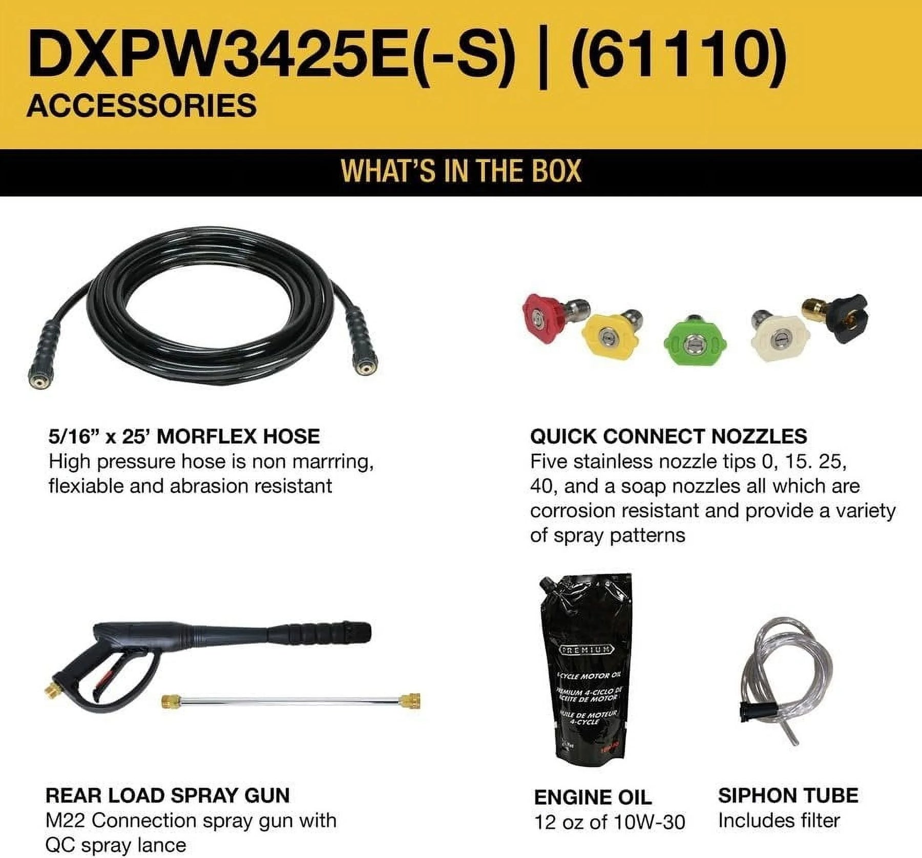 DEWALT 3400 PSI at 2.5 Gas Pressure Washer, High - Pressure Hose - Product image 2