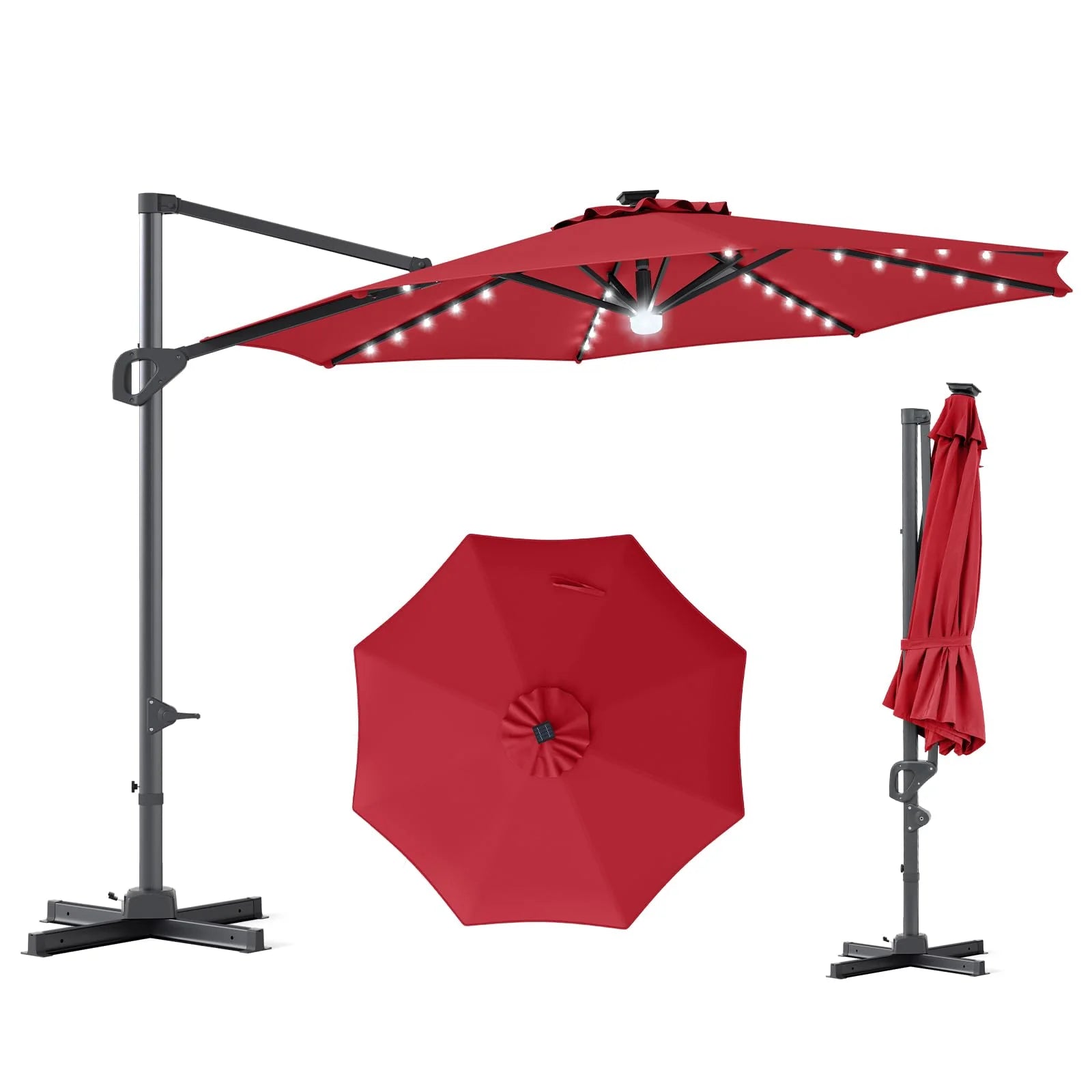 Tangkula 10ft Patio Umbrella 35 LED Lights Aluminum Pole 360 Degree Rotation - Product image 13
