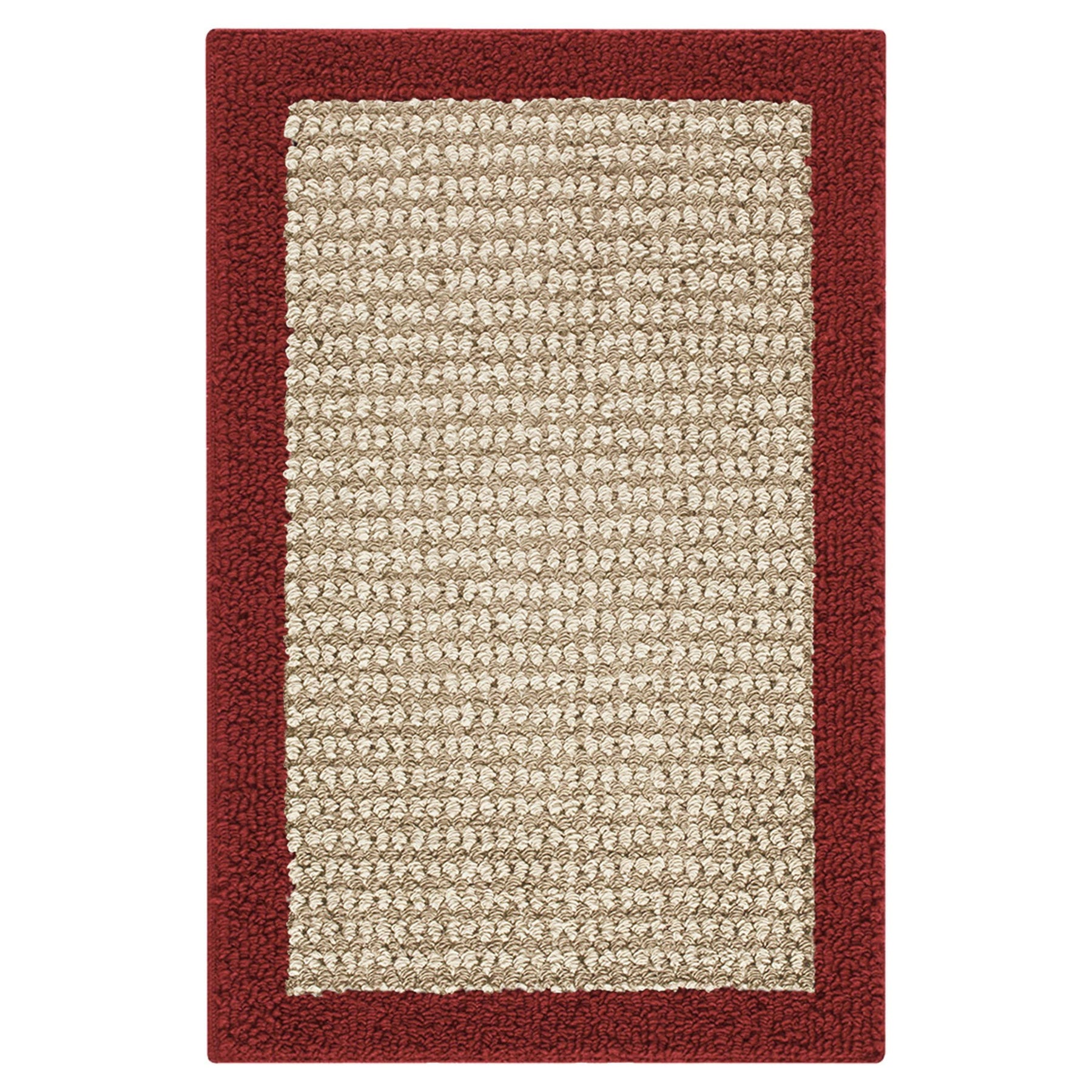 Mainstays Faux Sisal Indoor Entryway Area Rug, Red, 2'6 inchx3'10 inch, Size: 2'6 inch x 3'10 inch - Product image 1
