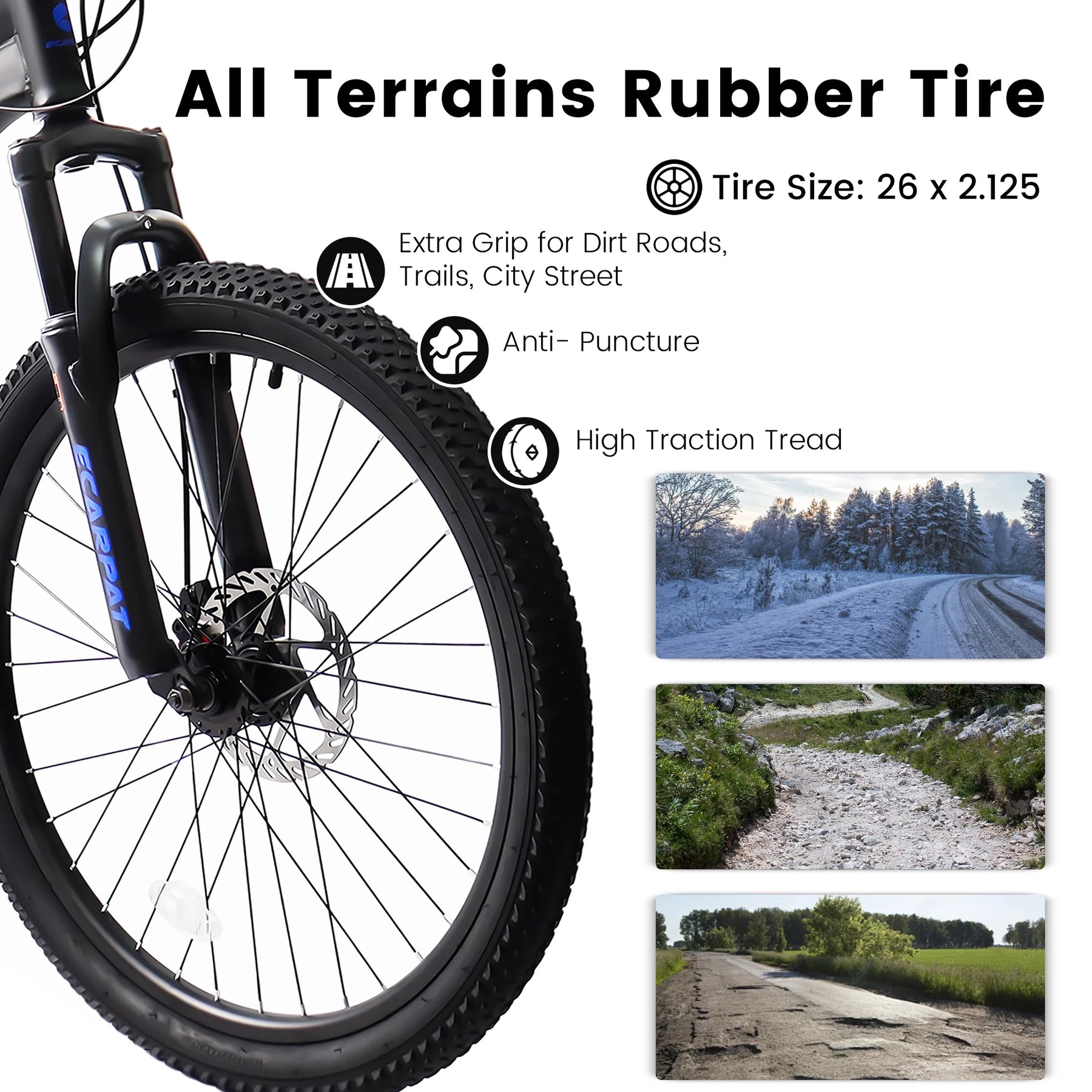 Mountain Bike 26 in Wheels, 21 - Speed Full Suspension Mens Womens Trail Commuter City Mountain Bike - Product image 6