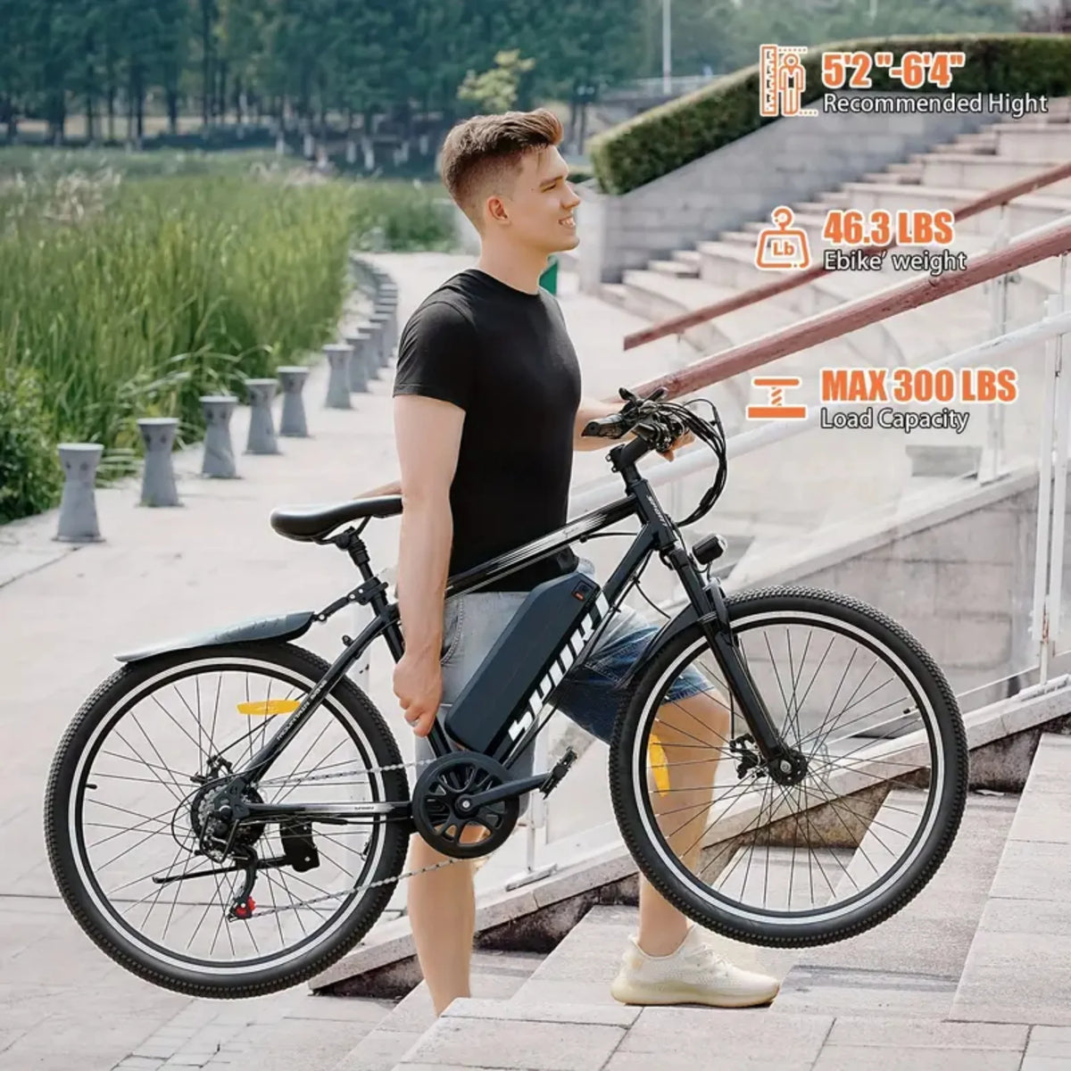 MISODO Electric Bike for Adults 26", 750W Peak E - Mountain Bike 48V 10AH - Product image 5