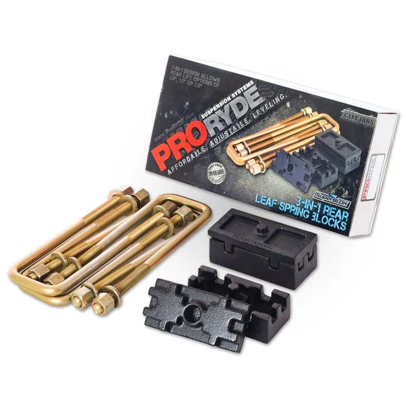 ProRYDE Suspension Systems 52-4000N Nissan Titan 3-in-1 Block Kit w/U-bolts-Tapered