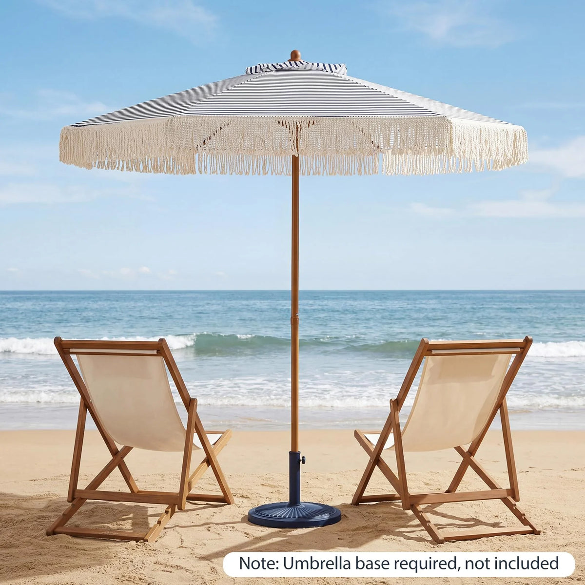 Tangkula 7Ft Patio Umbrella with Fringe for Deck Backyard Poolside
