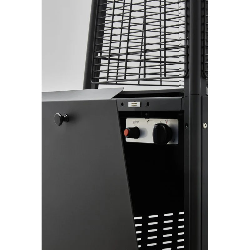 Outdoor gas heater - Pyramid - Black - 13 kW - Favex protective cover -