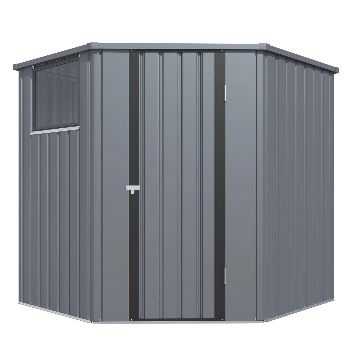 AECOJOY Corner 6x6 Storage Sheds & Outdoor Storage with Openable Windows & Lockable Doors - Product image 1