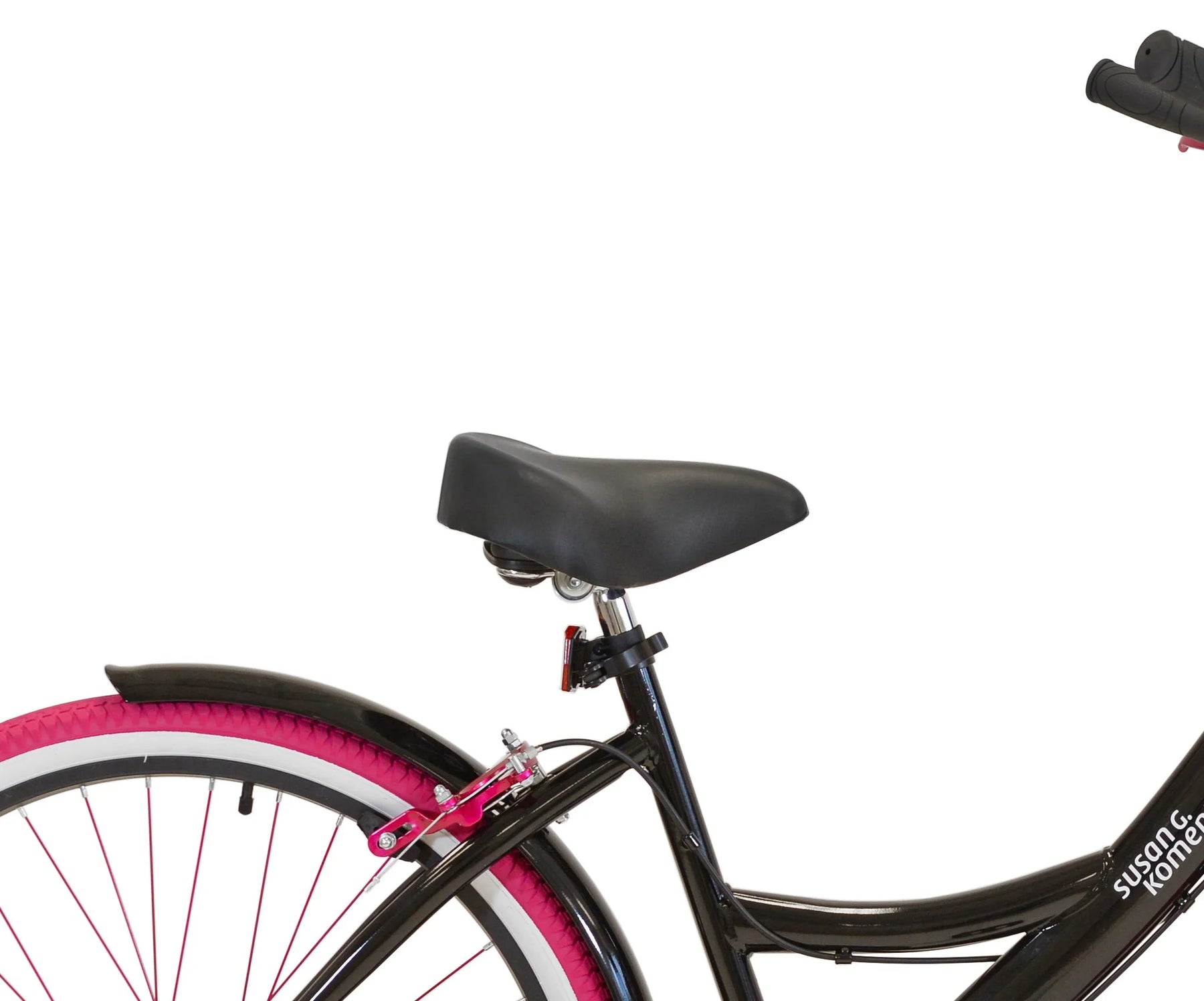 26" Susan G. Komen Cruiser Bike, Adult, Ages 12+, Black and Pink - Product image 5