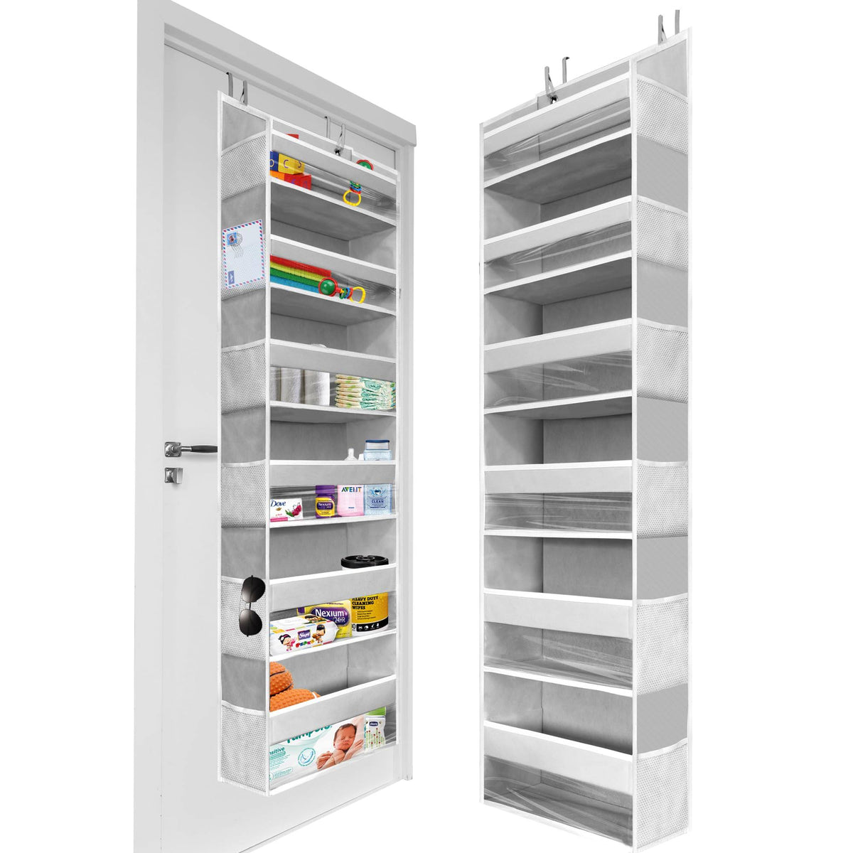Homelux Theory Upgraded 1 PC Over The Door Organizer 55x14x6.7, 6 Large Capacity Front & 12 Side Pockets - Product image 1