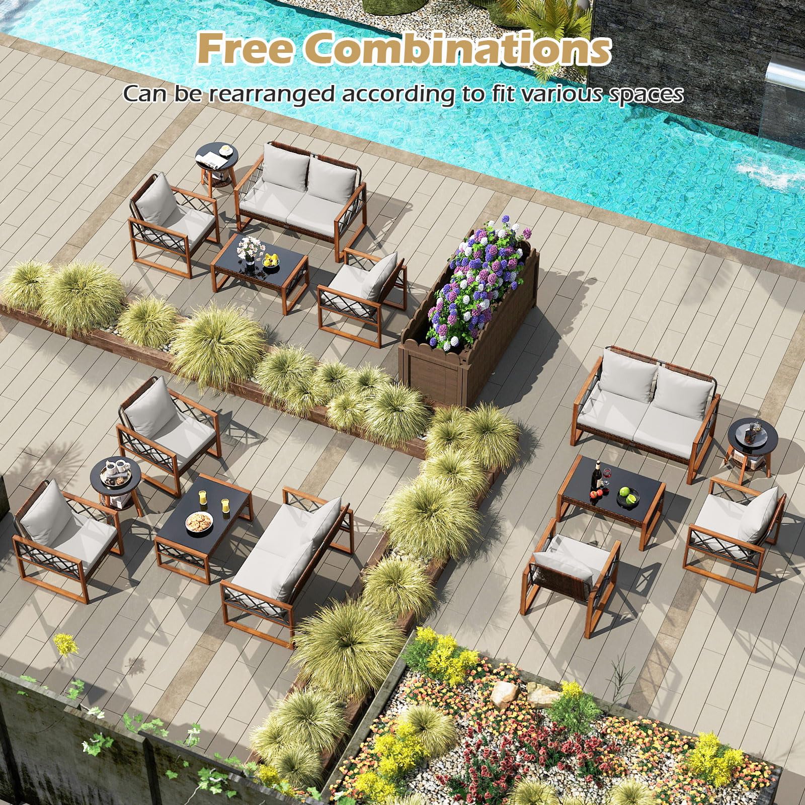 Tangkula 5 Pieces Wicker Patio Conversation Furniture Set - Product image 4