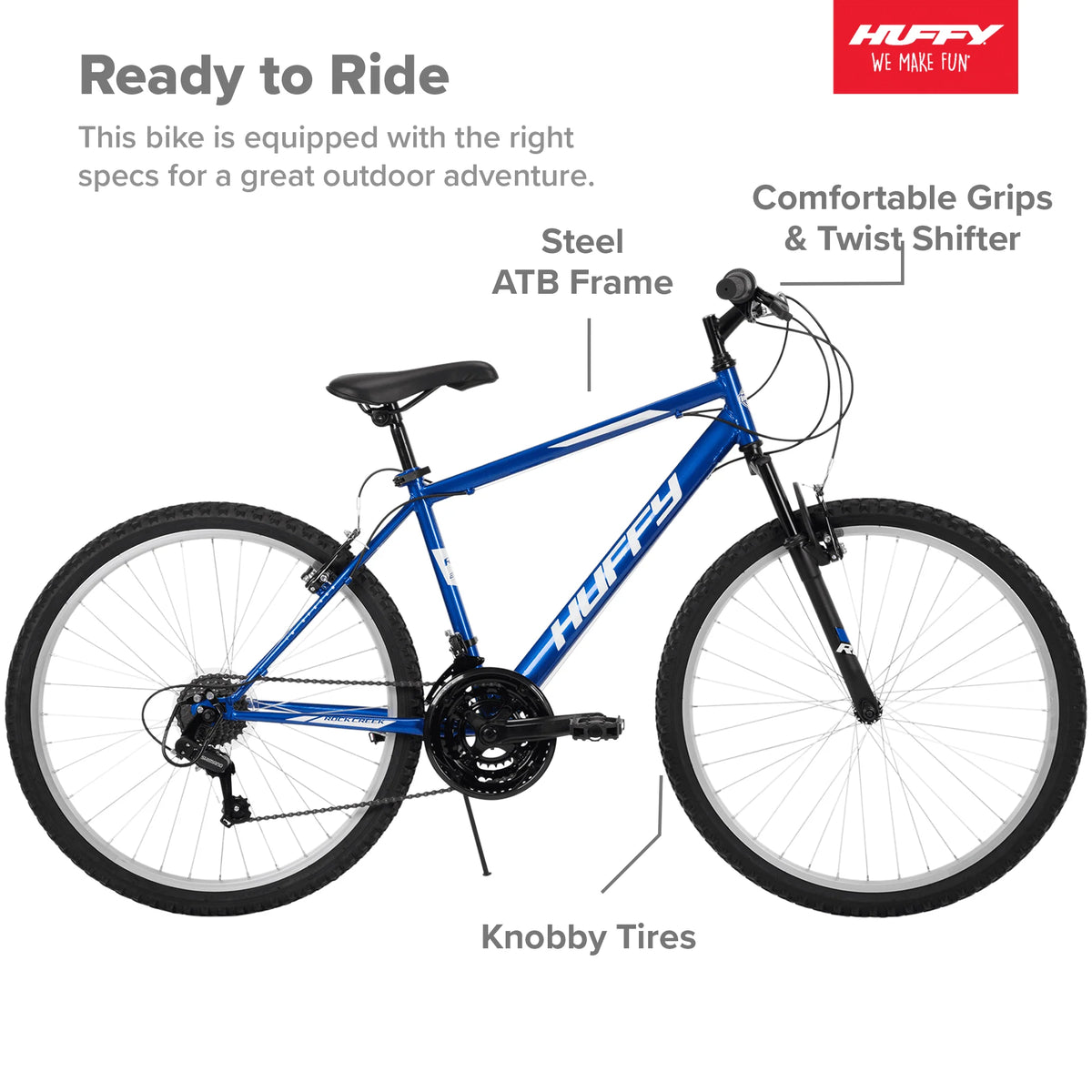 Huffy 26 - Inch Rock Creek Men'S Mountain Bike, Blue - Product image 3