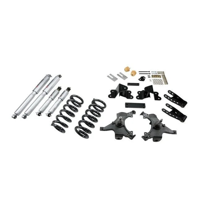 BELLTECH 692SP LOWERING KITS Front And Rear Complete Kit W/ Street Performance Shocks 1988-1998 Chevrolet Silverado/Sierra C1500 (Ext Cab) 3 in. F/4 in. R drop W/ Street Performance Shocks