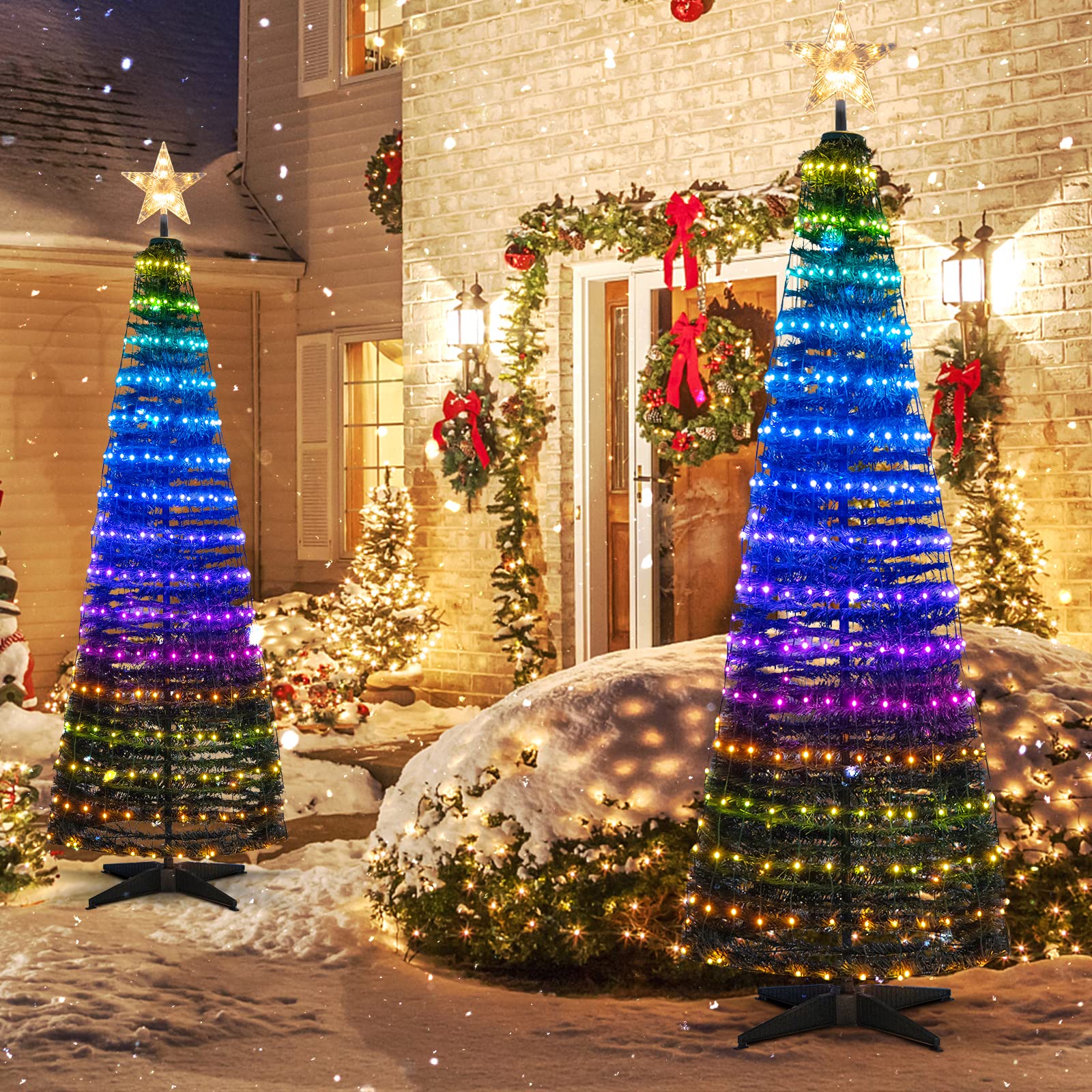 Tangkula 6.2FT Pop-Up Christmas Tree with 282 LED Lights - Product image 8
