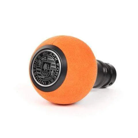 BFI GS2 Heavy Weight Shift Knob - Orange Alcantara - Black Anodized (981 / 991 Porsche Fitment)