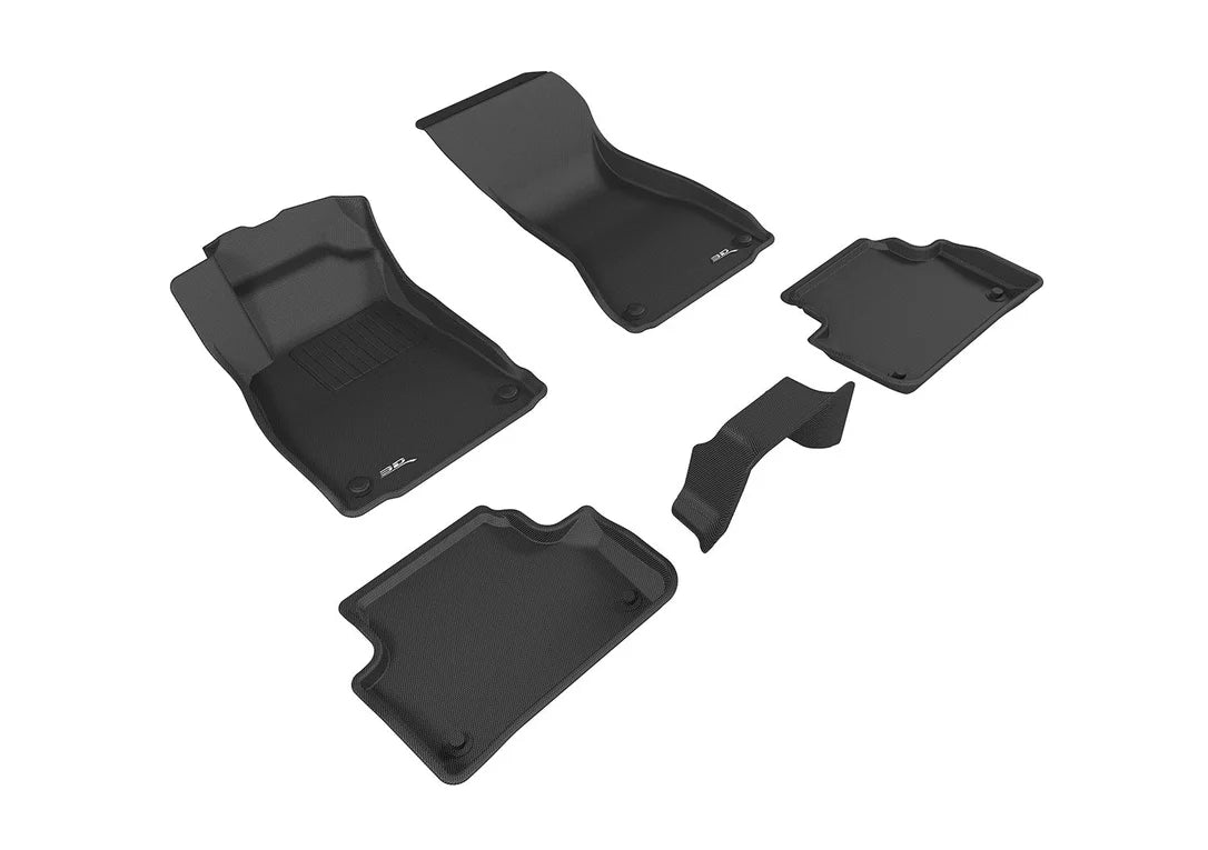3D MAXpider L1AD04201509 - 2017-2019 Audi A4/S4/A5 Sportback/S5 Sportback Kagu 1st & 2nd Row Floormats - Black