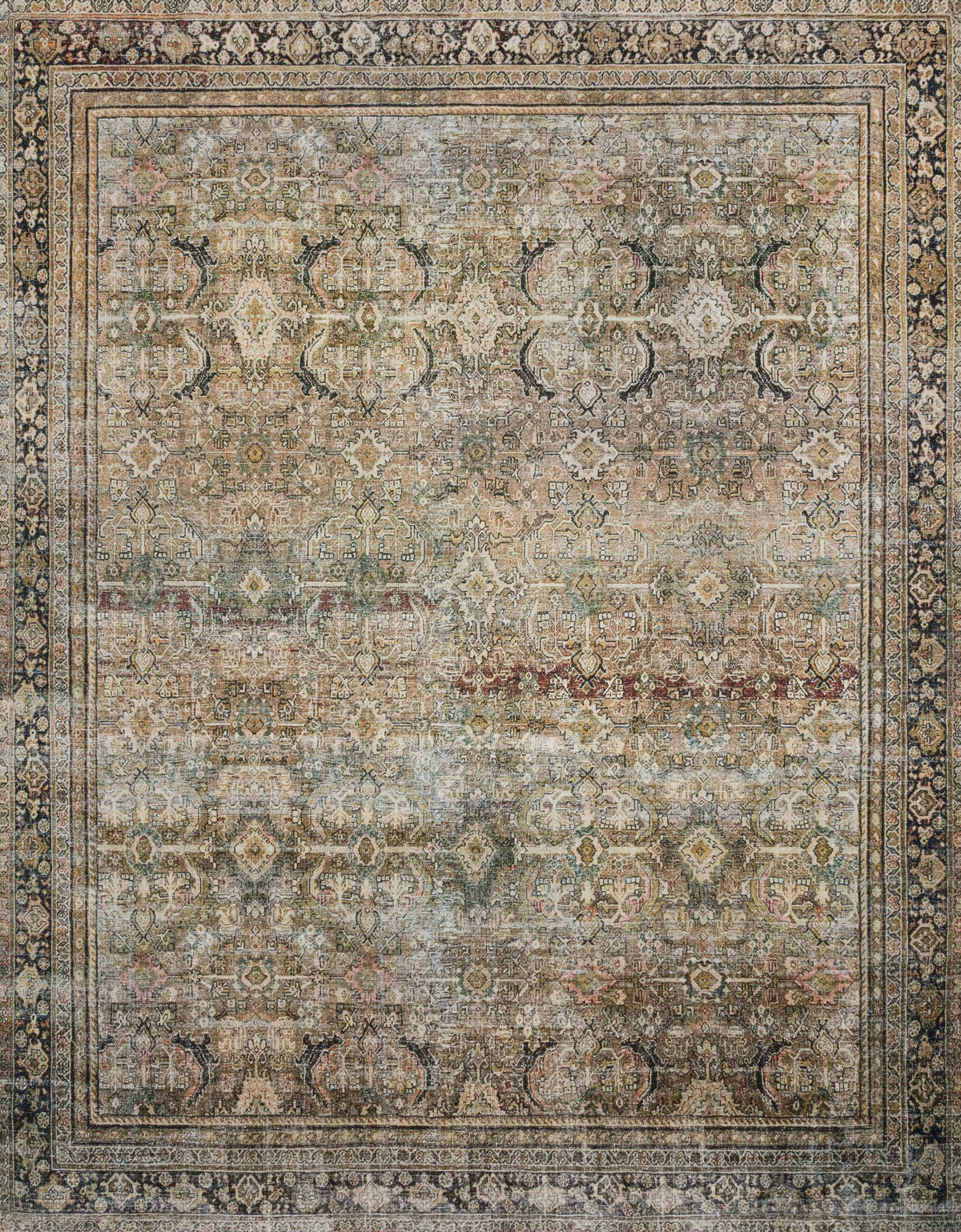 Loloi II Layla LAY-03 Rug Olive / Charcoal / Rectangle 9'-6" x 14' - Product image 1