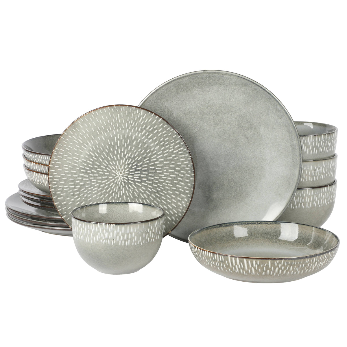 Gibson Elite Matisse 16-Piece Dinnerware Set, Service for 4 - Green - Product image 1