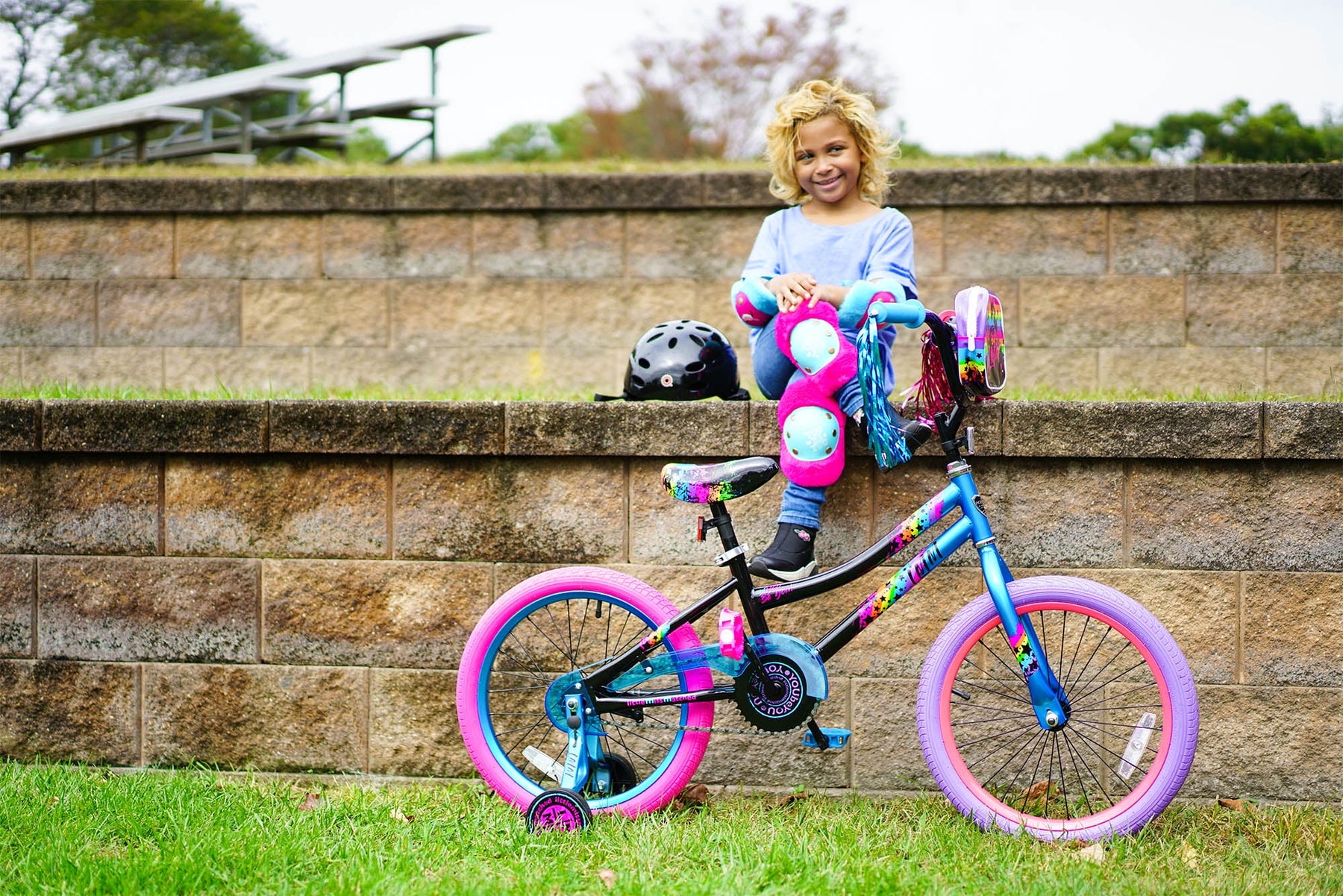 18" Let You Be You Girl'S Bike, Blue/Purple/Pink