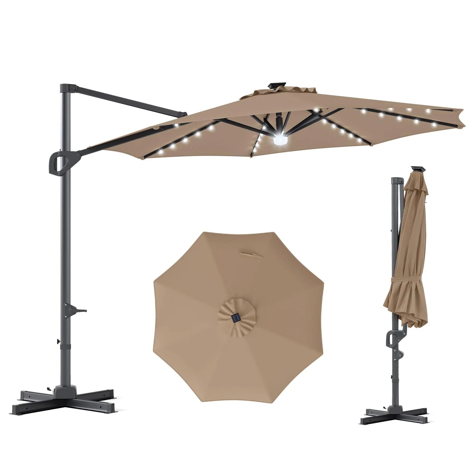 Tangkula 10ft Patio Umbrella 35 LED Lights Aluminum Pole 360 Degree Rotation - Product image 10