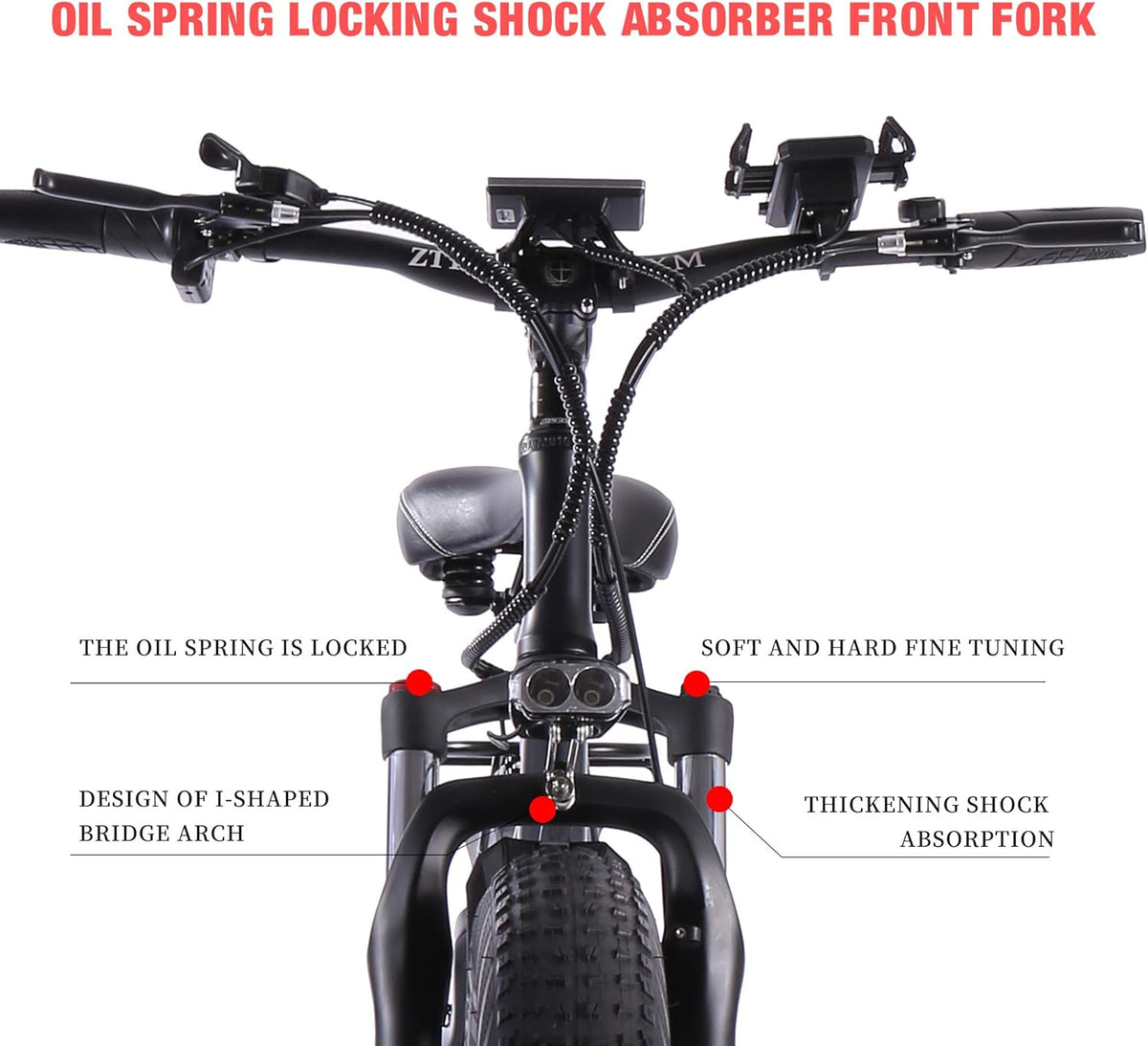 ride66 Electric Mountain Bike for Adult Men, 26 Inch 21Ah Shimano Lithium Battery 7 Speed, Men's Fat Bike Black XL -