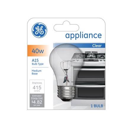 GE Incandescent 40 Watt Soft White A15 Appliance Bulb 1 Pack, Clear - Product image 1