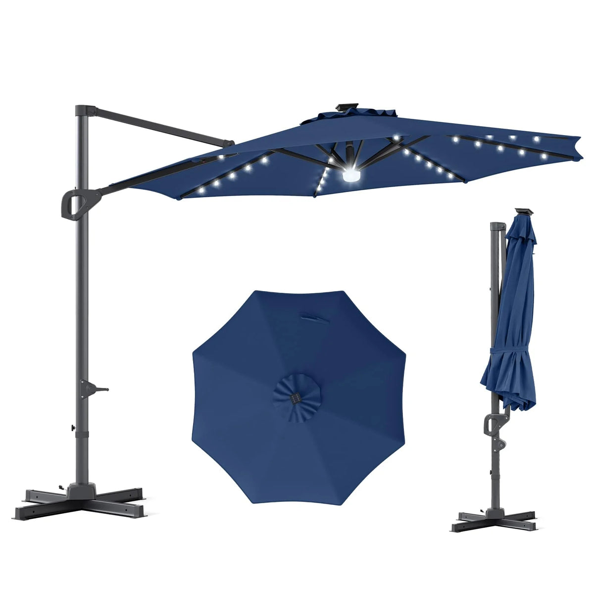 Tangkula 10ft Patio Umbrella 35 LED Lights Aluminum Pole 360 Degree Rotation - Product image 12