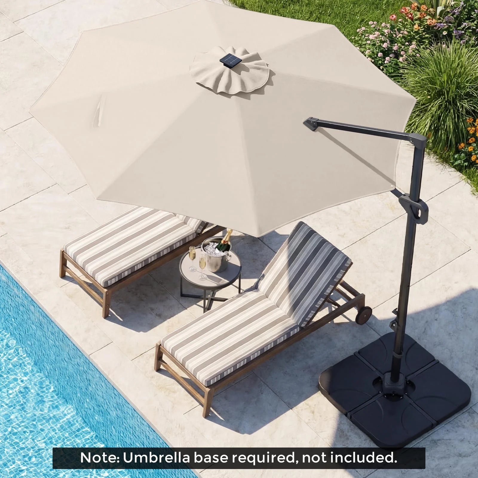 Tangkula 10ft Patio Umbrella 35 LED Lights Aluminum Pole 360 Degree Rotation - Product image 2