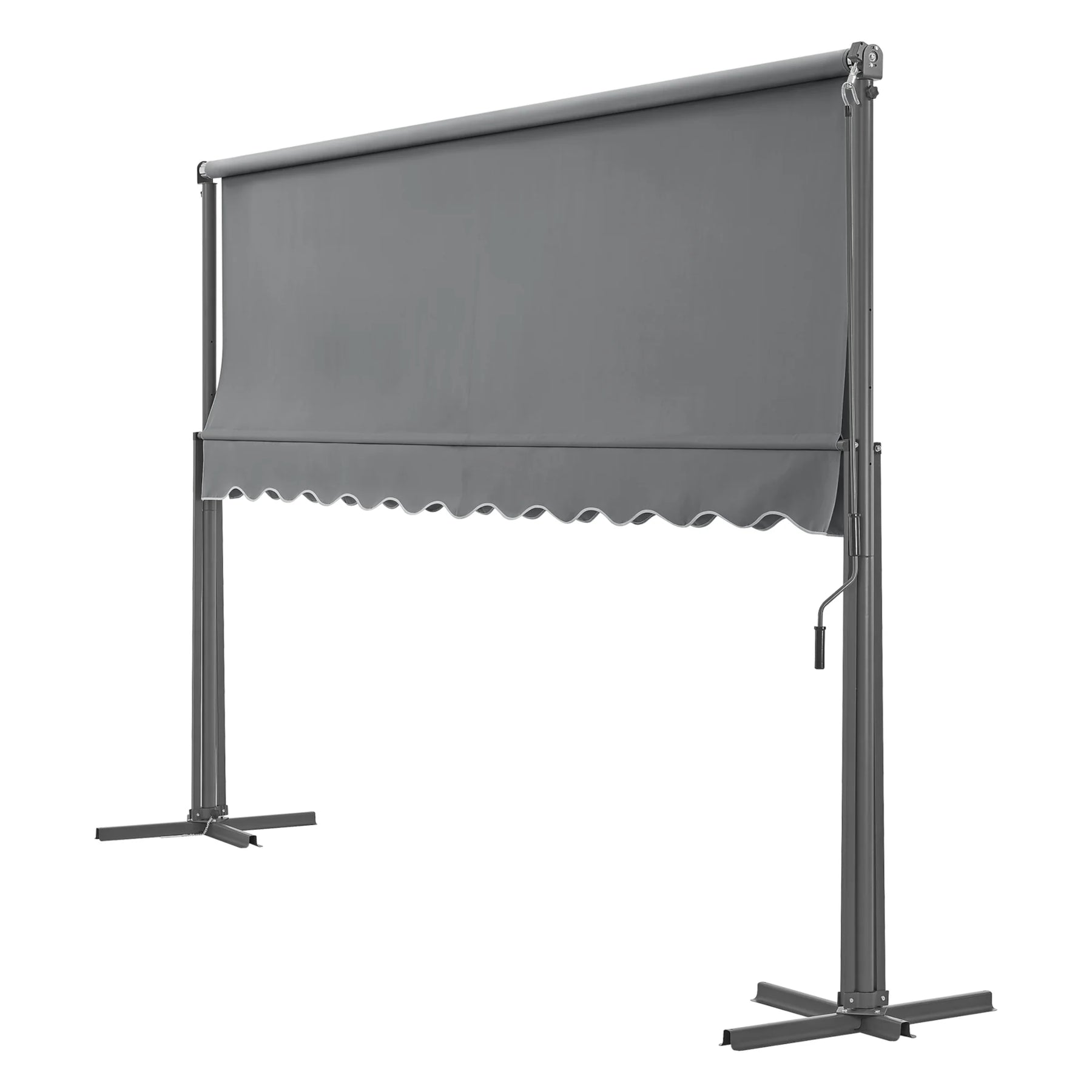 Self-supporting double slope awning 400 x 300 x 260 cm dark gray 03_0008294 -