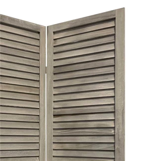 3 Panel Grey Shutter Screen Room Divider - Product image 1