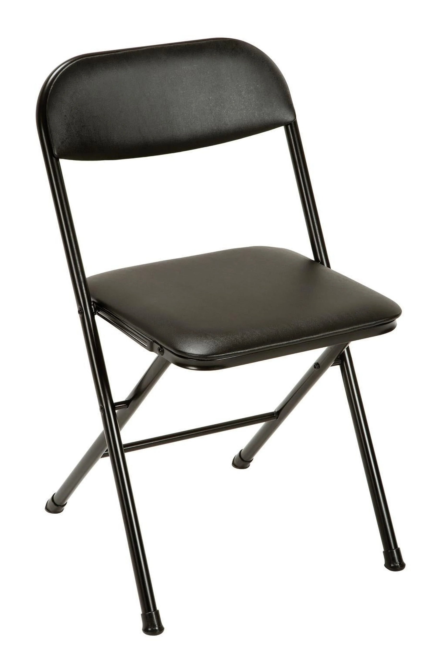 COSCO 5 - Piece Folding Set with Card Table and 4 Vinyl Padded Chairs, Black - Product image 3