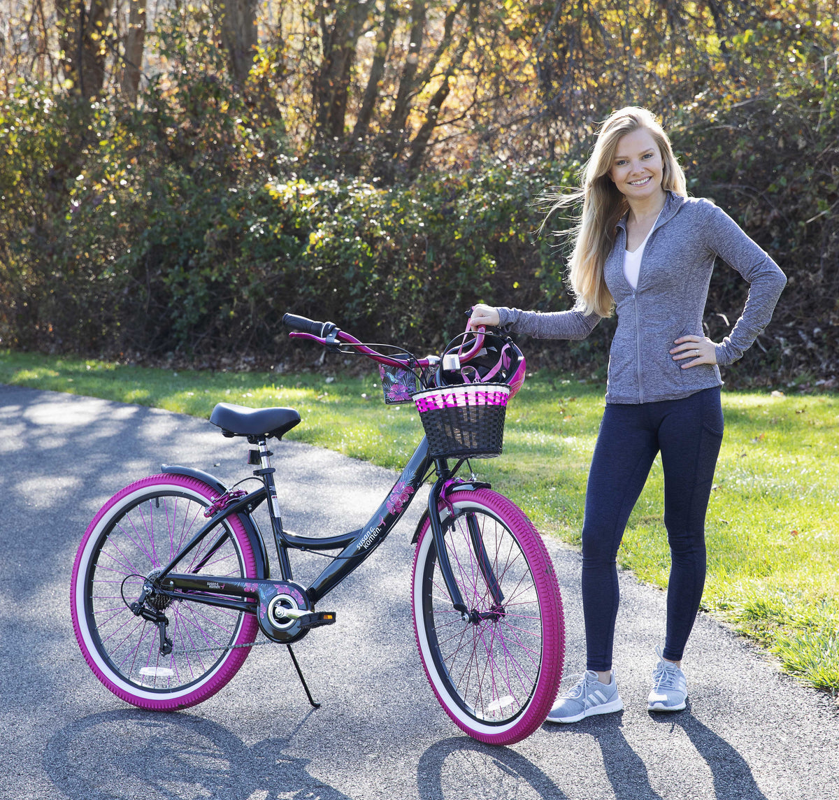 26" Susan G. Komen Cruiser Bike, Adult, Ages 12+, Black and Pink - Product image 7