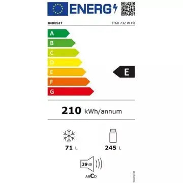 Indesit IT60732WFR 316 L Freestanding Fridge Freezer