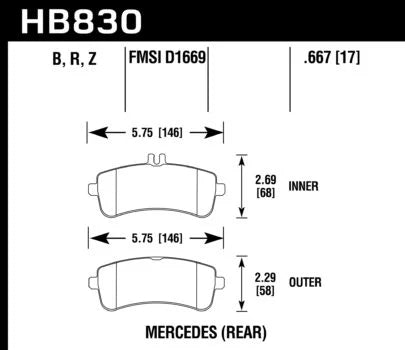 Hawk Performance HB830 Series Brake Pad
