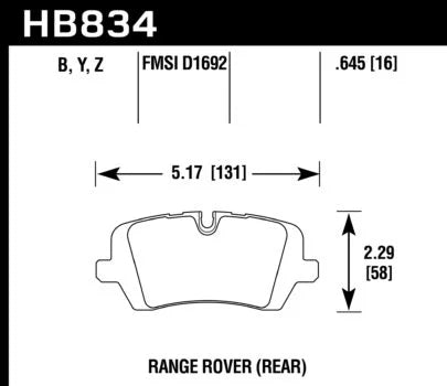 Hawk Performance HB834 Series Brake Pad