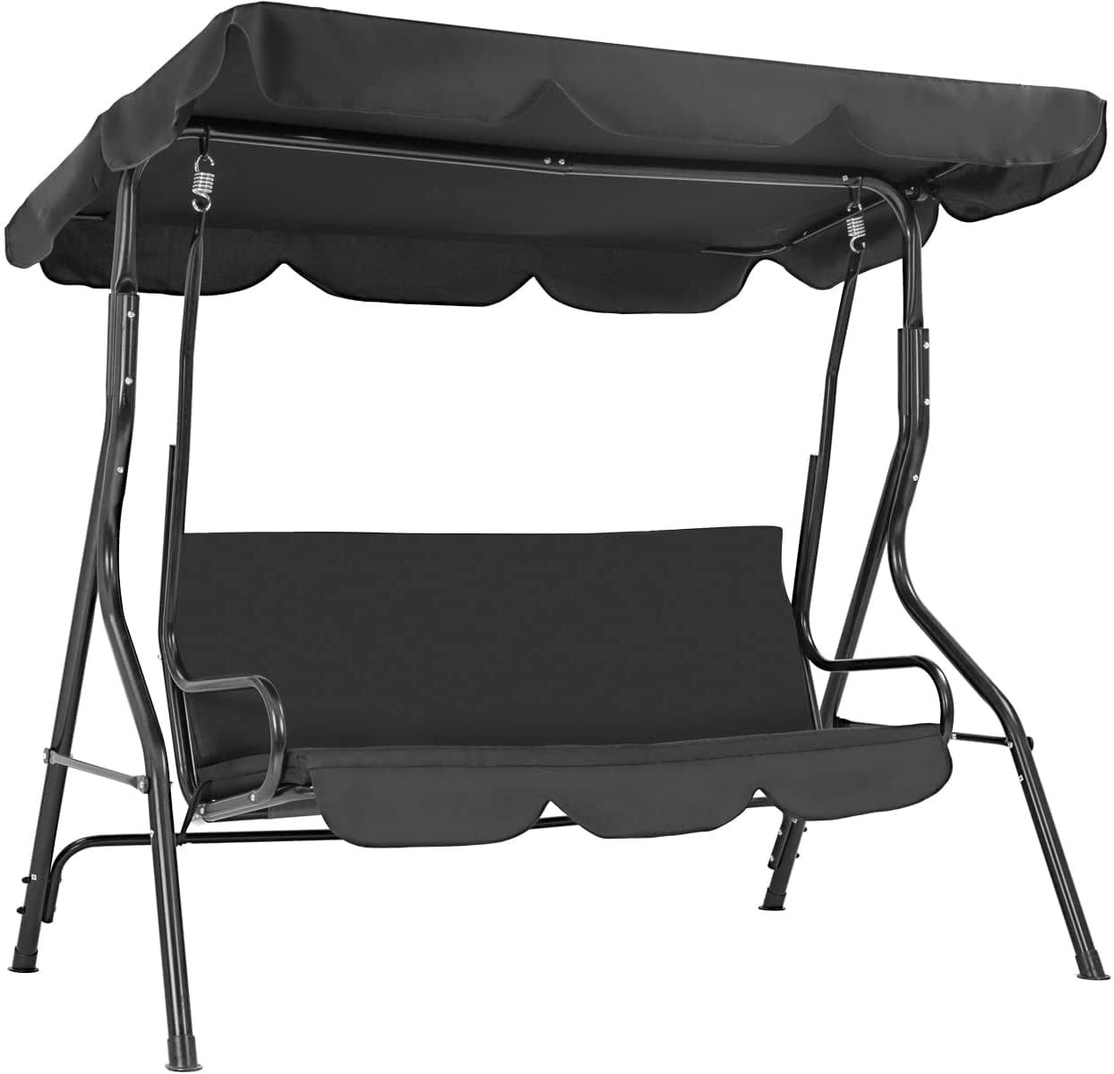 Patio Swing with Canopy Backyard Swing Outdoor Swing Chair with Adjustable Tilt Canopy Removable Cushions - Product image 1