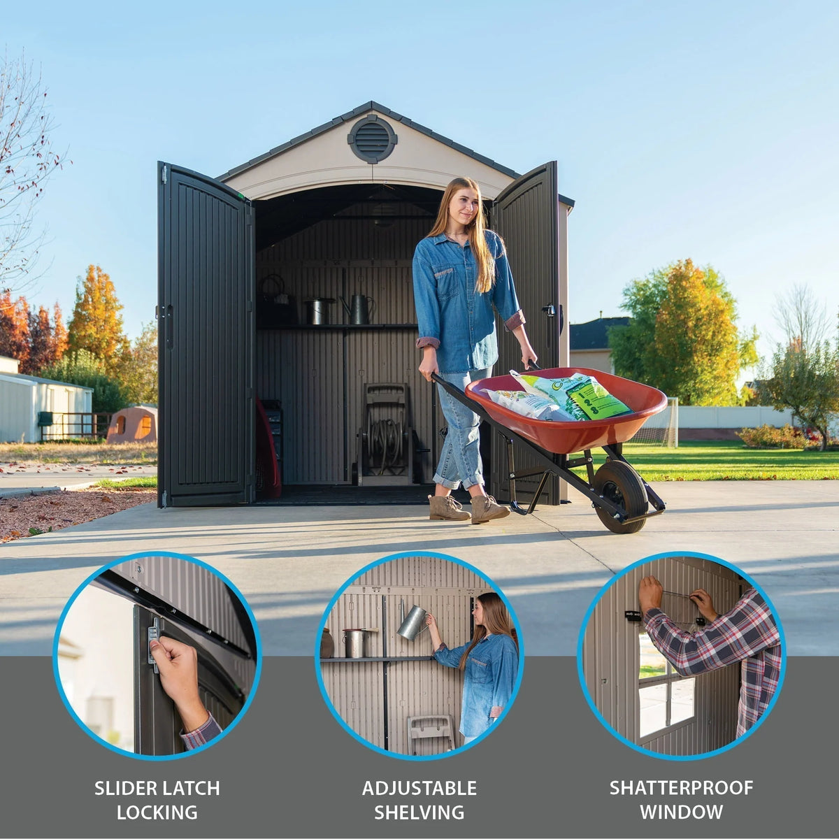 Lifetime 8 Ft. x 10 Ft. Outdoor Storage Shed - Product image 3