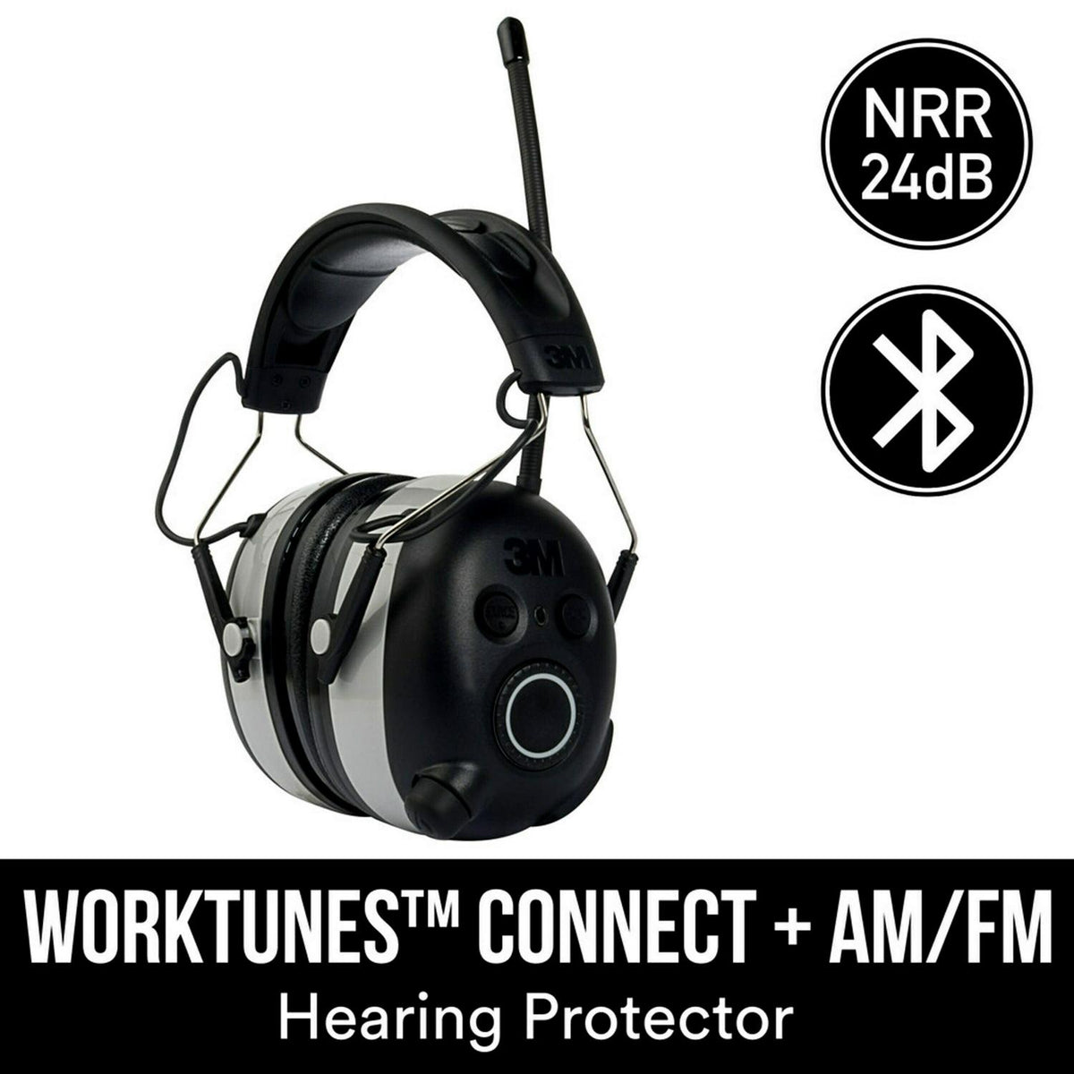 3M Worktunes Connect. AM/FM Hearing Protector. Bluetooth Technology - Product image 3