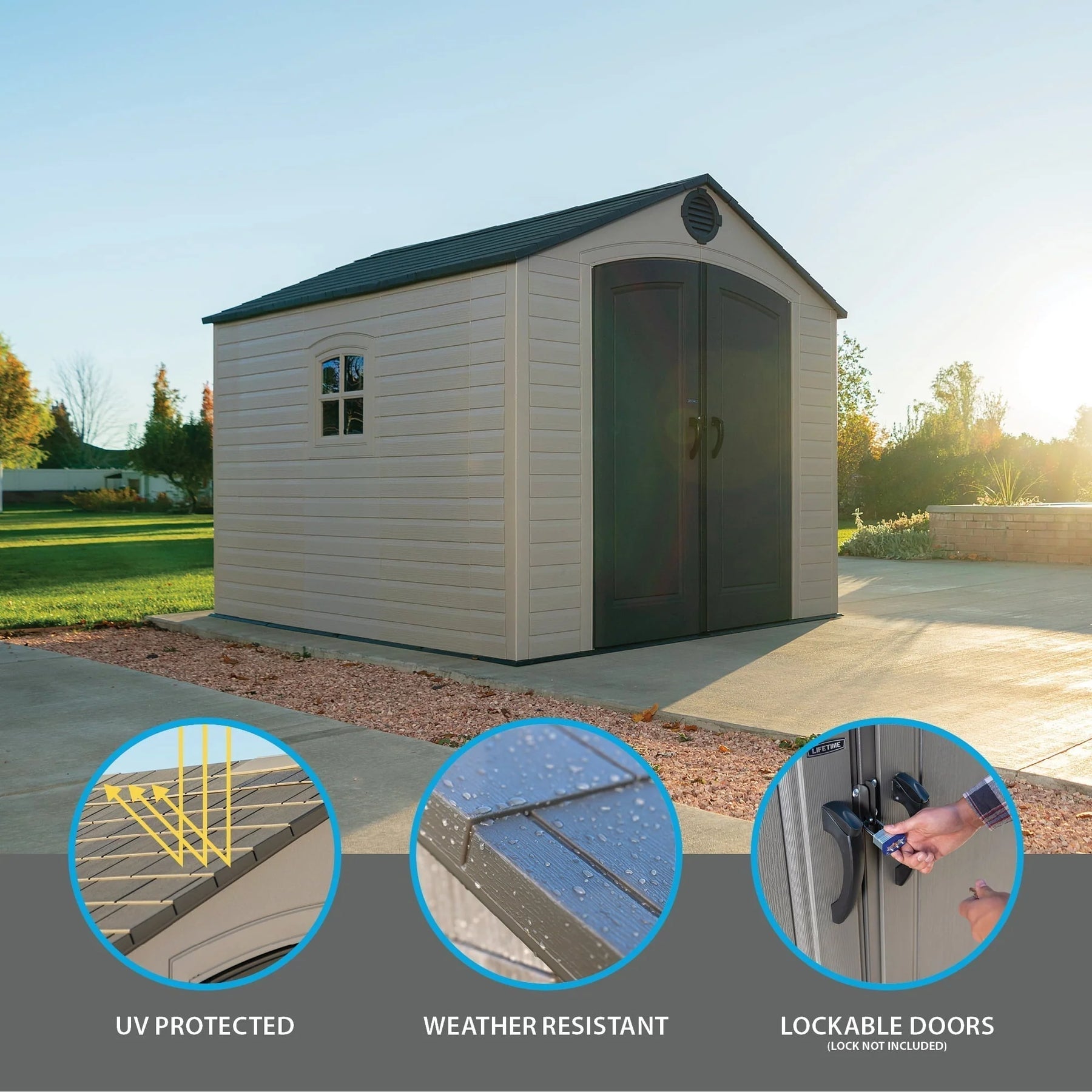 Lifetime 8 Ft. x 10 Ft. Outdoor Storage Shed - Product image 4