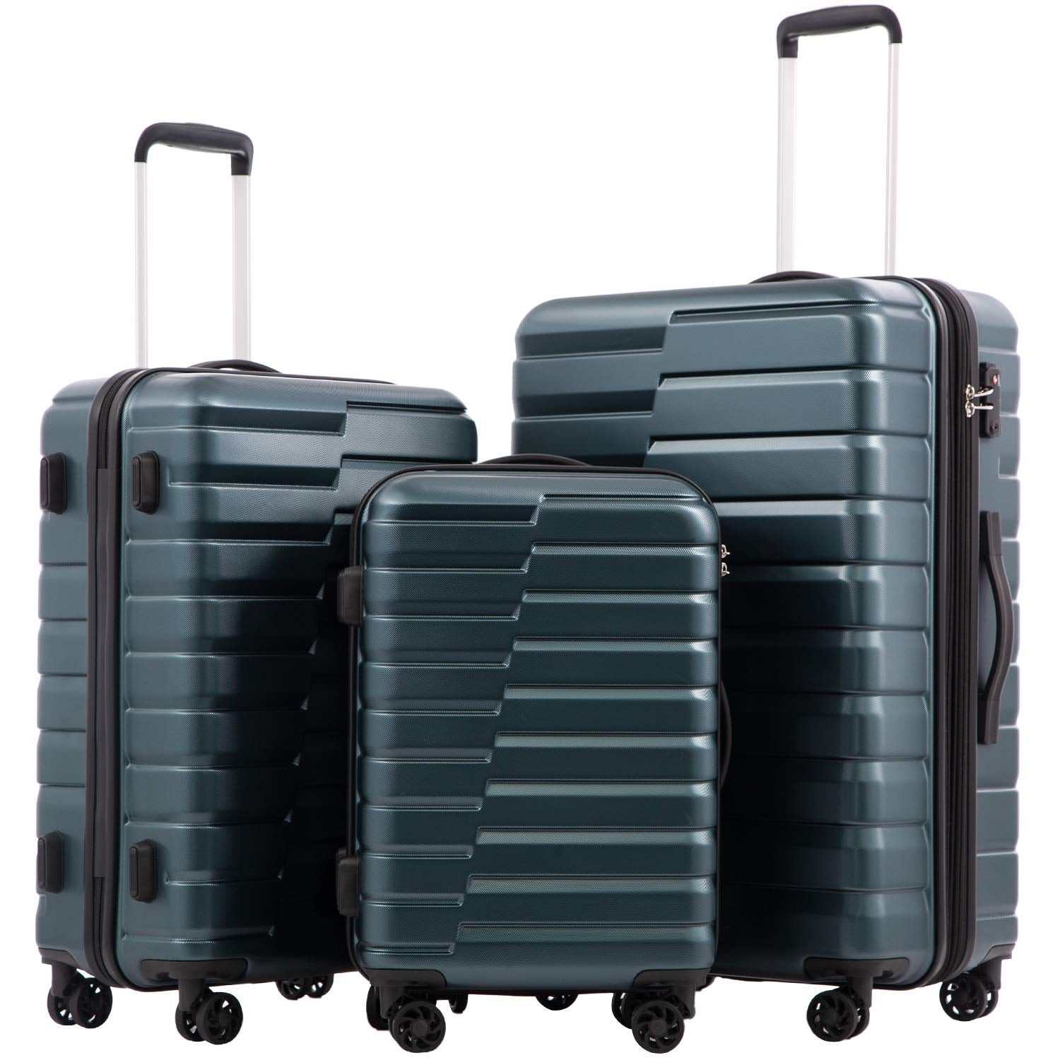 COOLIFE Expandable Suitcase PC ABS TSA Luggage 3 Piece Set - Product image 1